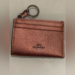 Coach Copper Card Holder with Key Ring